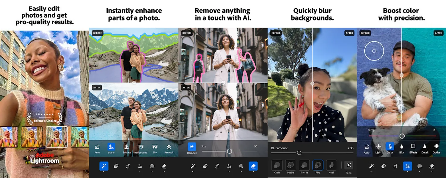 Lightroom Photo & Video Editor screenshots