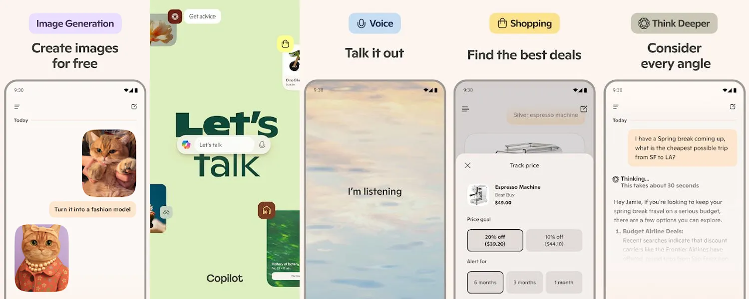 Microsoft Copilot screenshots